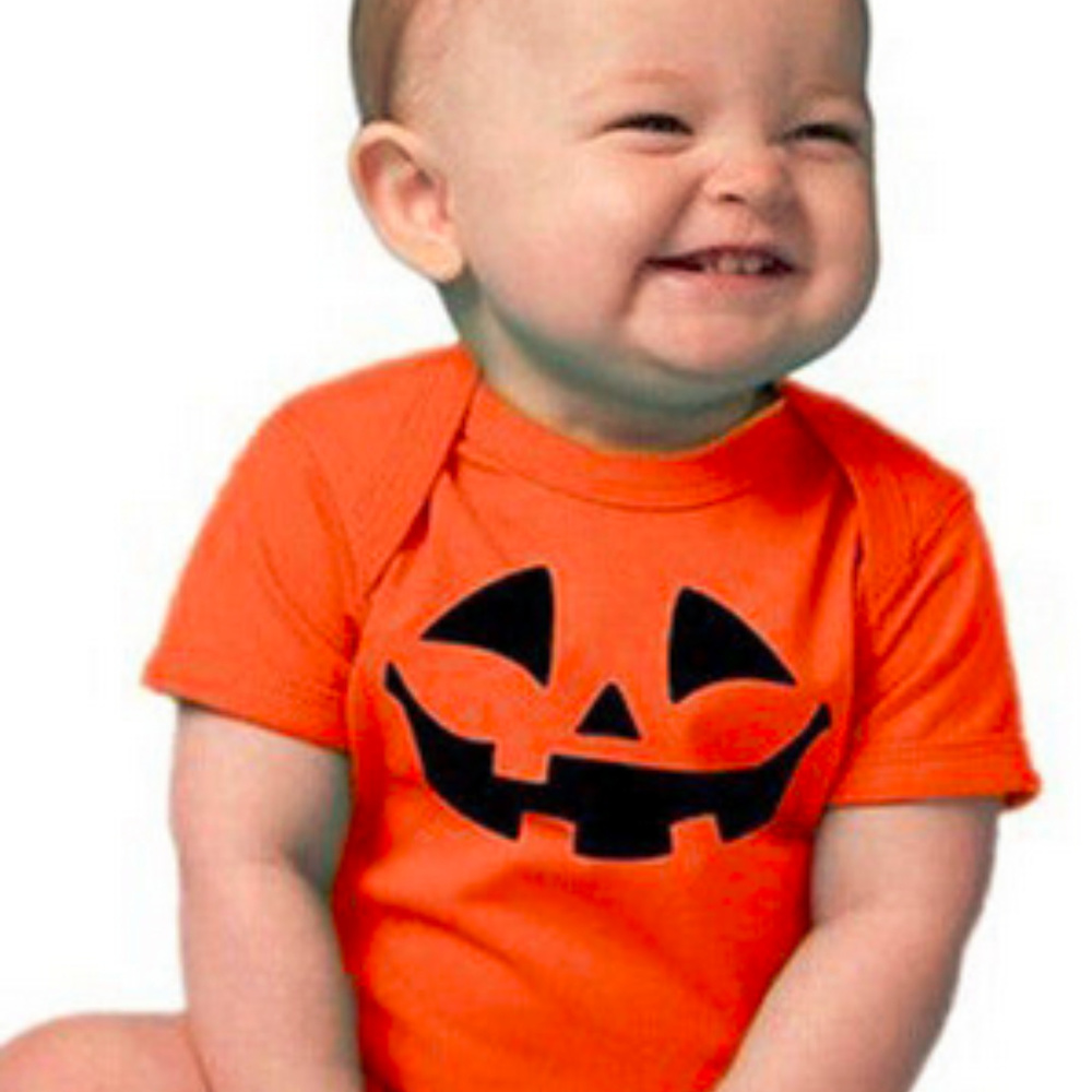 6 to 12 Month Halloween Pumpkin Onesie Unisex NWOT